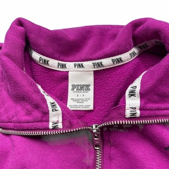 Victoria Secret PINK Quarter Zip Purple Pullover - Picture 5 of 8